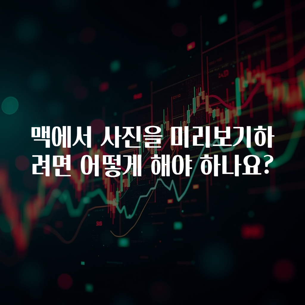 맥에서 사진을 미리보기하려면 어떻게 해야 하나요?