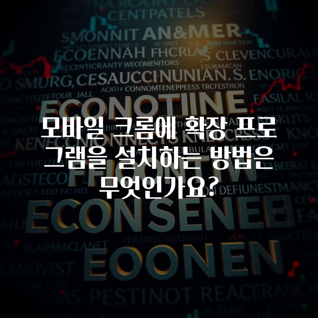 모바일 크롬에 확장 프로그램을 설치하는 방법은 무엇인가요?