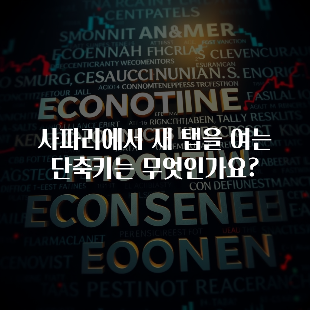 사파리에서 새 탭을 여는 단축키는 무엇인가요?