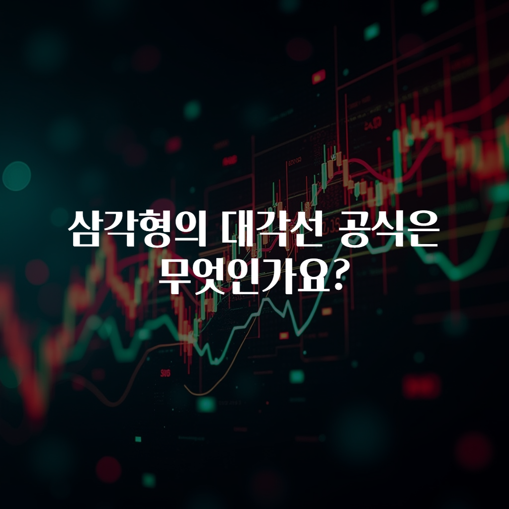 삼각형의 대각선 공식은 무엇인가요?