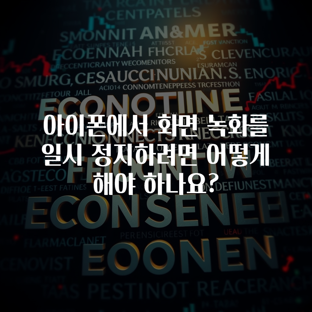 아이폰에서 화면 녹화를 일시 정지하려면 어떻게 해야 하나요?