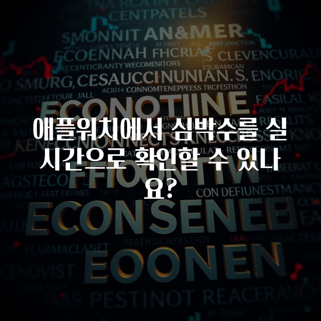 애플워치에서 심박수를 실시간으로 확인할 수 있나요?