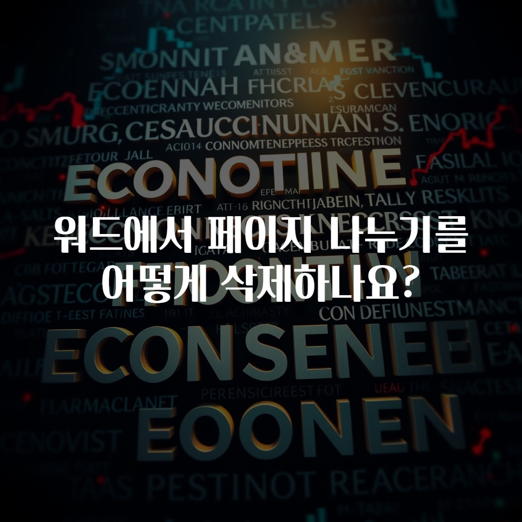 워드에서 페이지 나누기를 어떻게 삭제하나요?