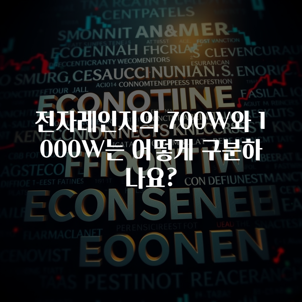 전자레인지의 700W와 1000W는 어떻게 구분하나요?