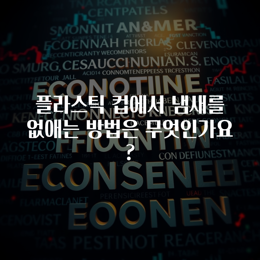 플라스틱 컵에서 냄새를 없애는 방법은 무엇인가요?