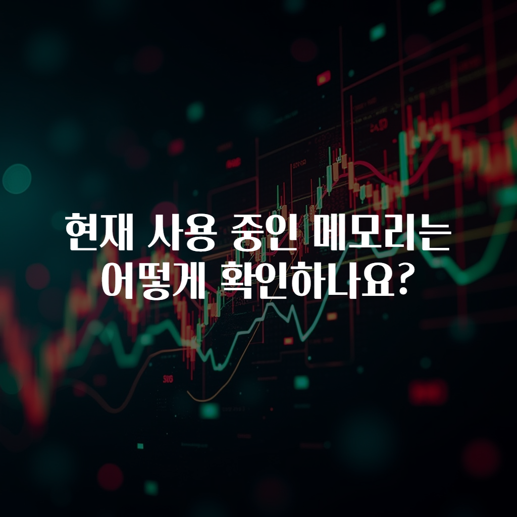 현재 사용 중인 메모리는 어떻게 확인하나요?
