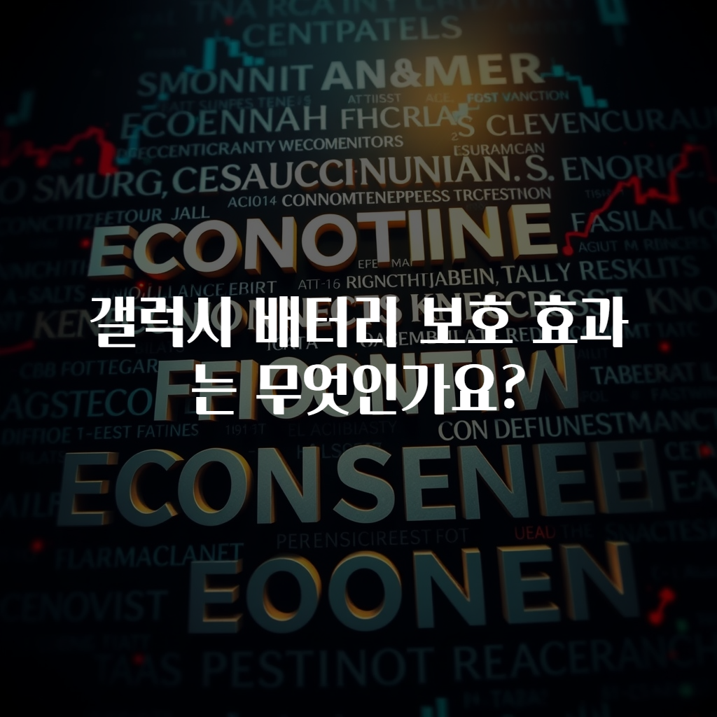 갤럭시 배터리 보호 효과는 무엇인가요?