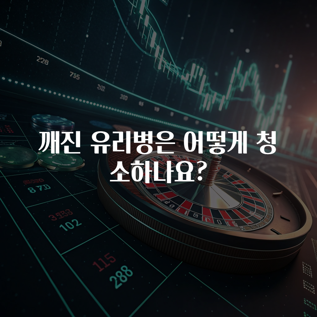 깨진 유리병은 어떻게 청소하나요?