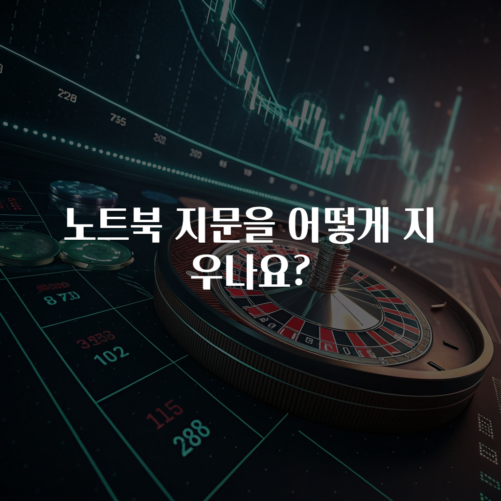 노트북 지문을 어떻게 지우나요?