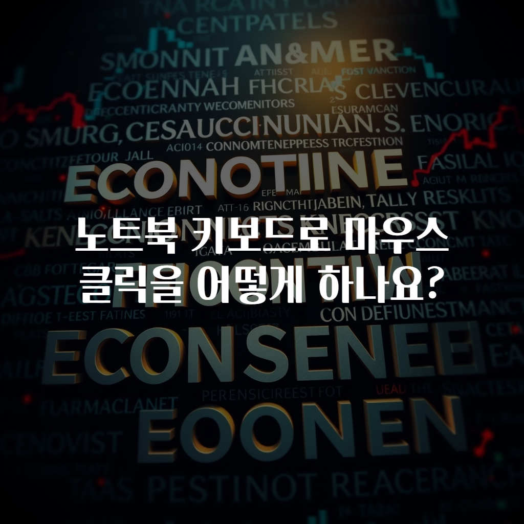 노트북 키보드로 마우스 클릭을 어떻게 하나요?