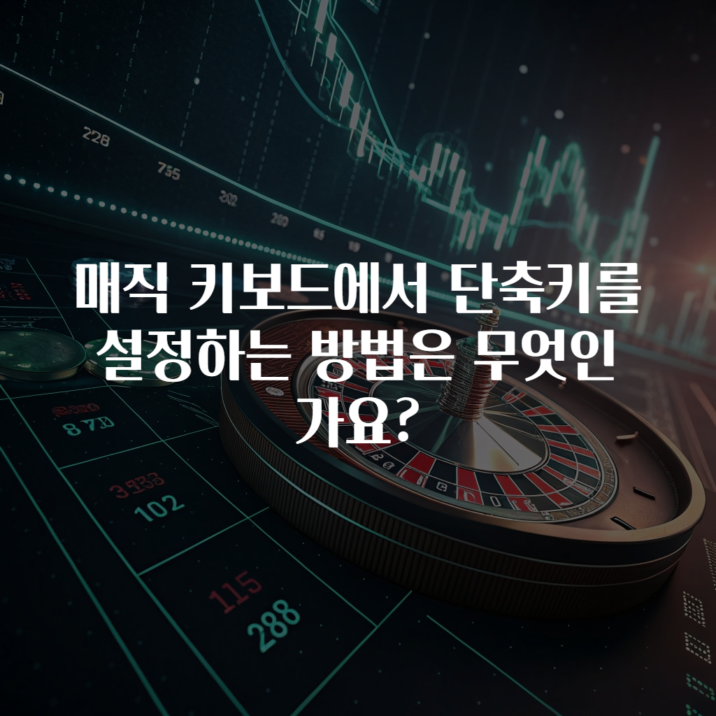 매직 키보드에서 단축키를 설정하는 방법은 무엇인가요?