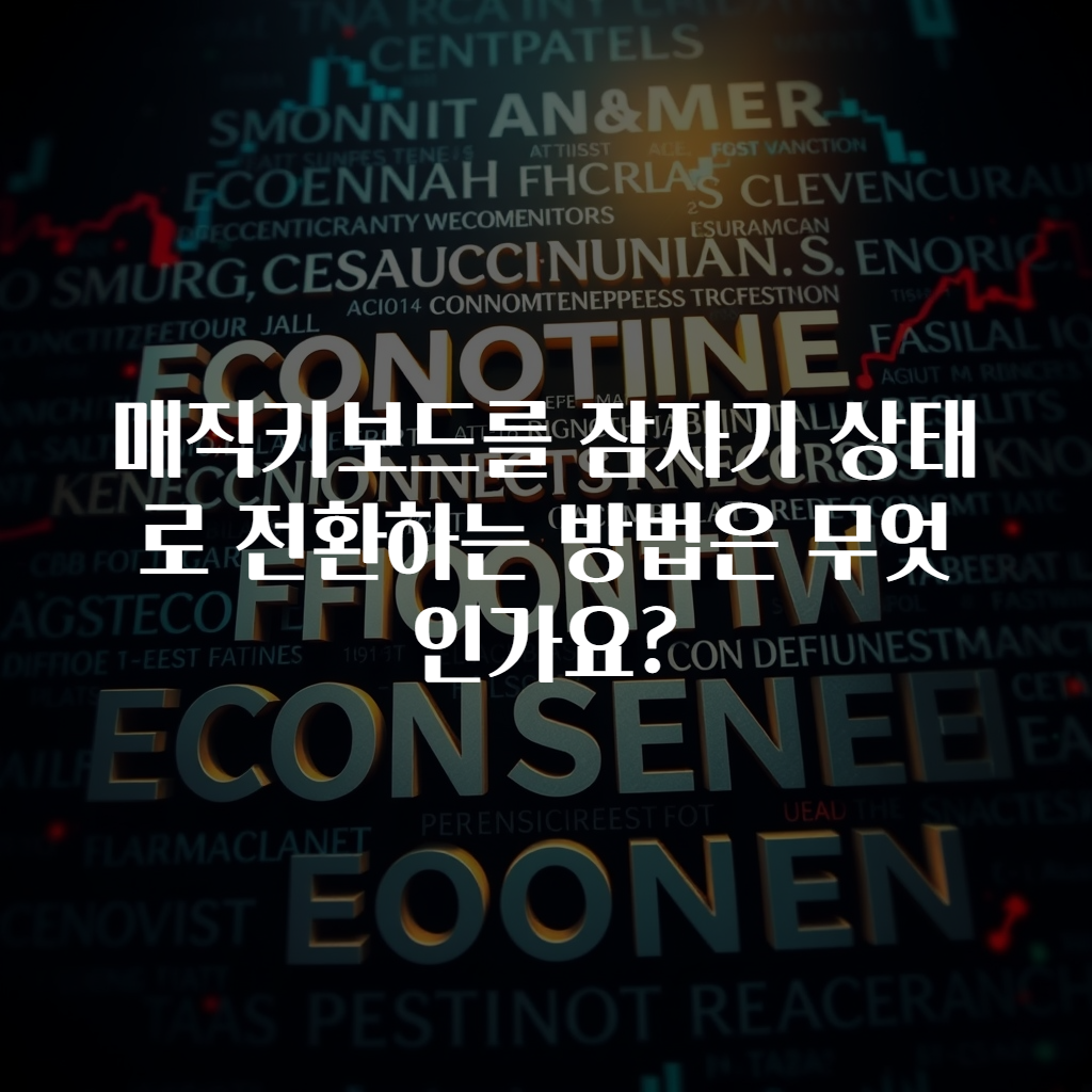 매직키보드를 잠자기 상태로 전환하는 방법은 무엇인가요?