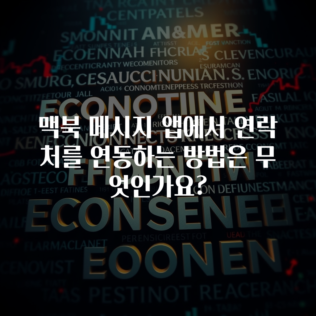 맥북 메시지 앱에서 연락처를 연동하는 방법은 무엇인가요?