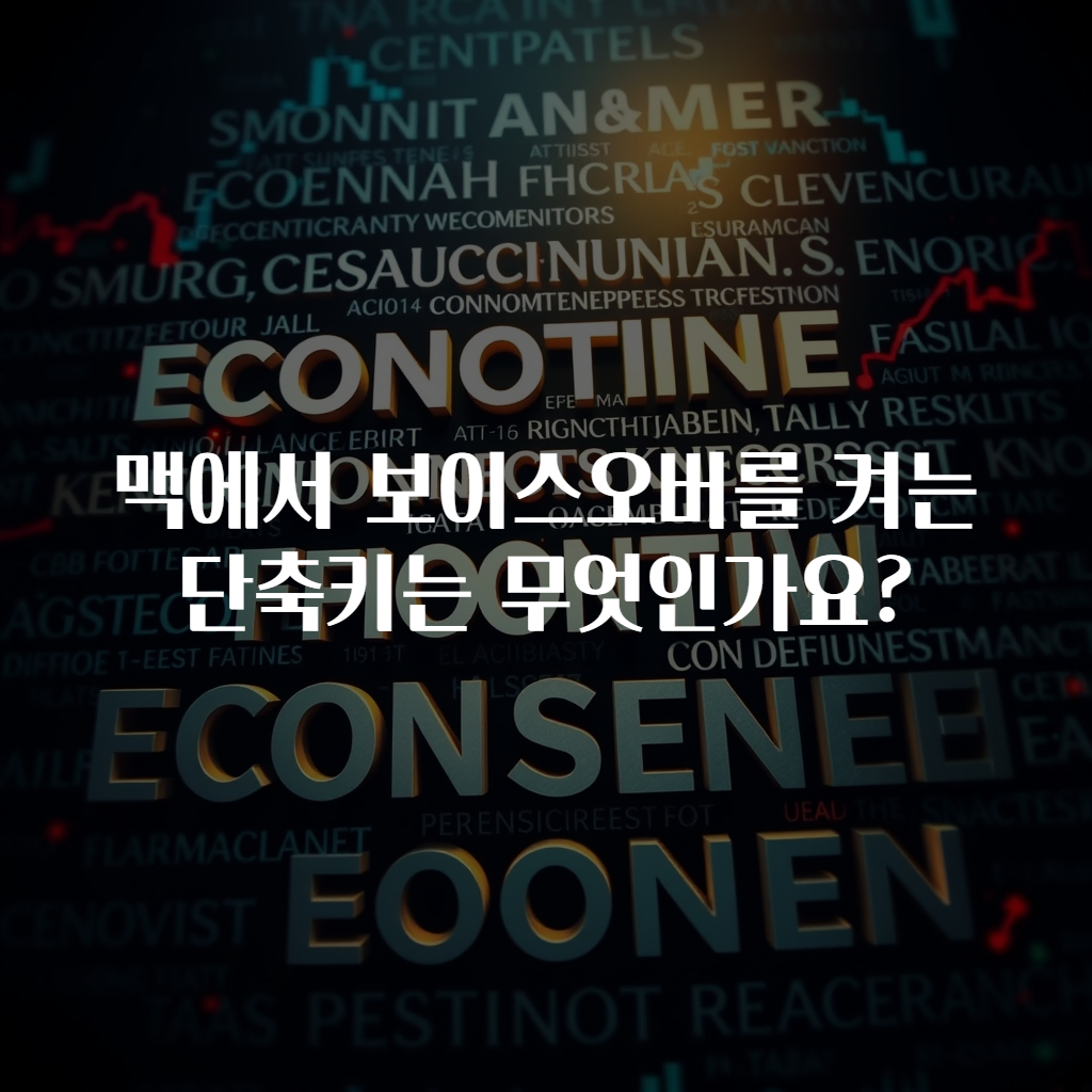 맥에서 보이스오버를 켜는 단축키는 무엇인가요?