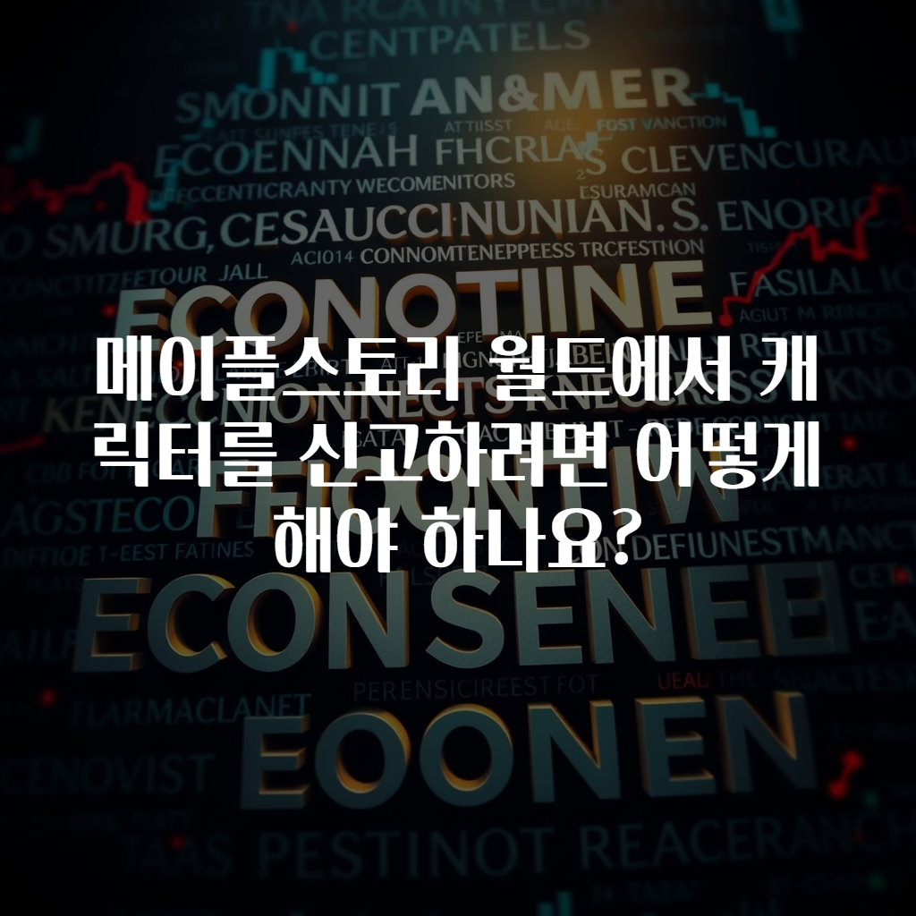 메이플스토리 월드에서 캐릭터를 신고하려면 어떻게 해야 하나요?