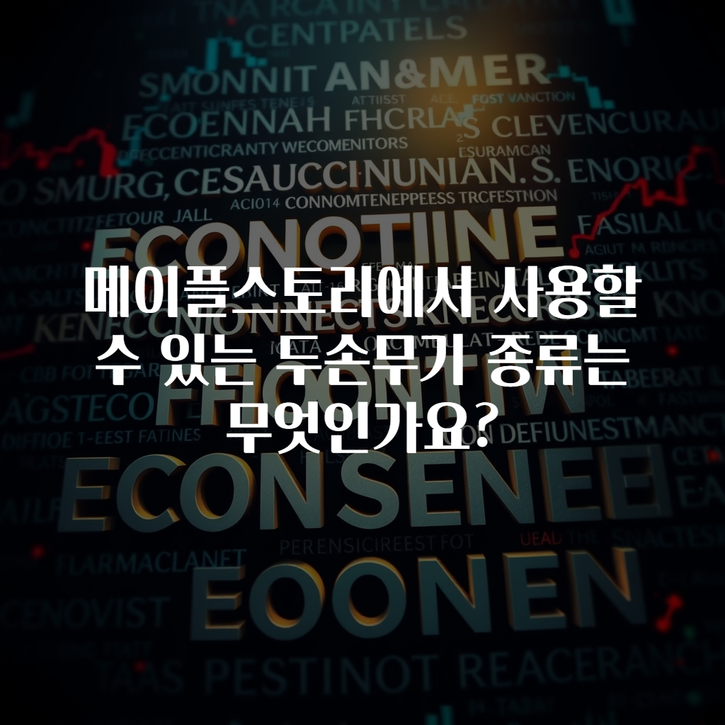 메이플스토리에서 사용할 수 있는 두손무기 종류는 무엇인가요?