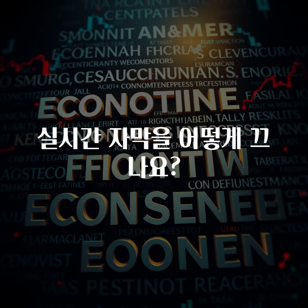 실시간 자막을 어떻게 끄나요?