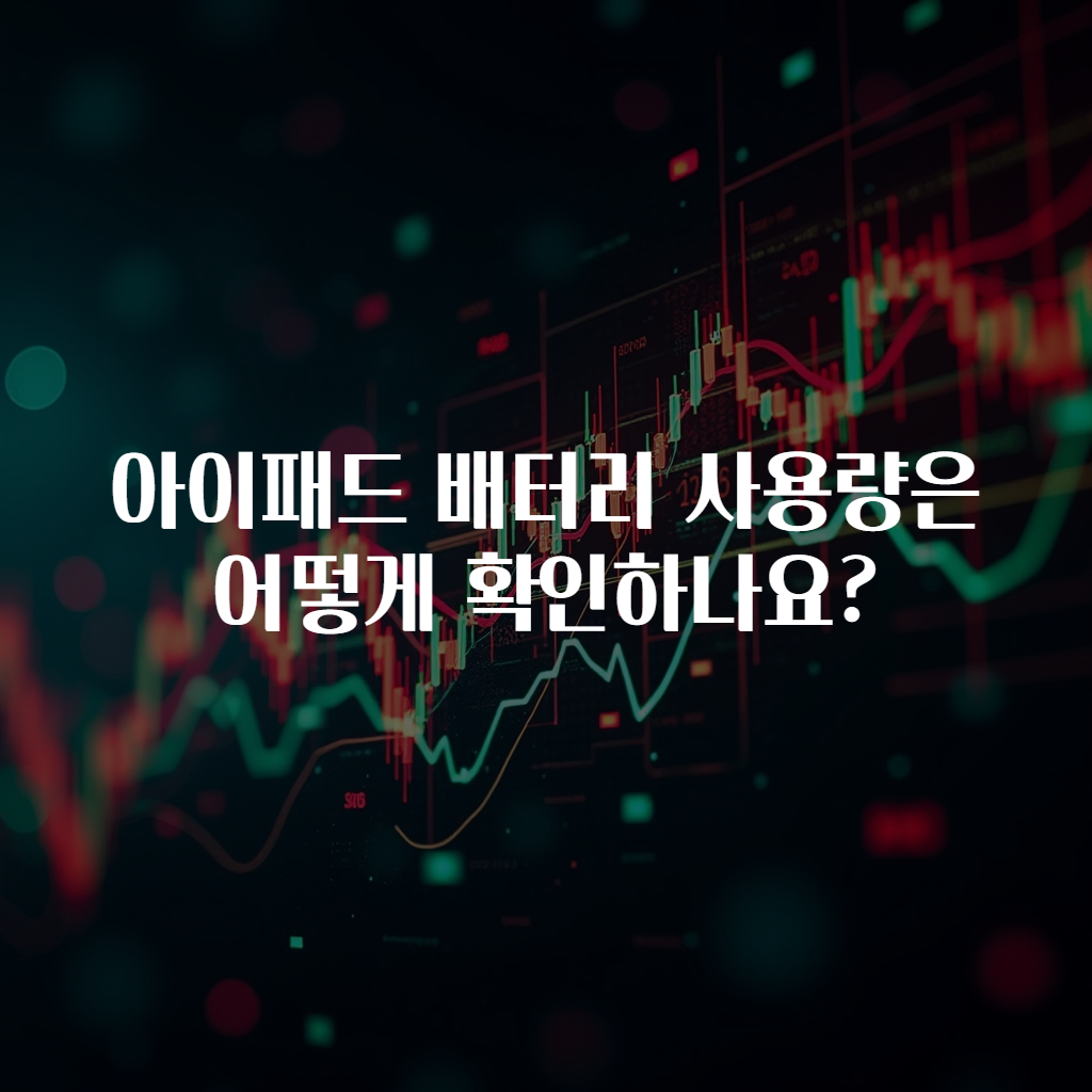 아이패드 배터리 사용량은 어떻게 확인하나요?