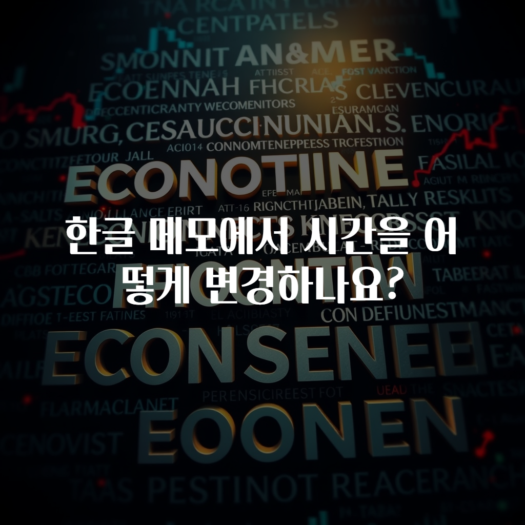 한글 메모에서 시간을 어떻게 변경하나요?