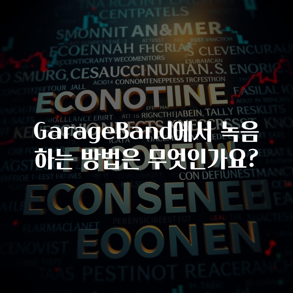 GarageBand에서 녹음하는 방법은 무엇인가요?