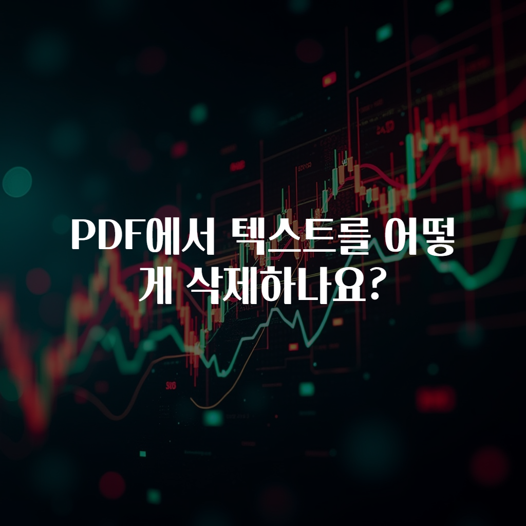 PDF에서 텍스트를 어떻게 삭제하나요?