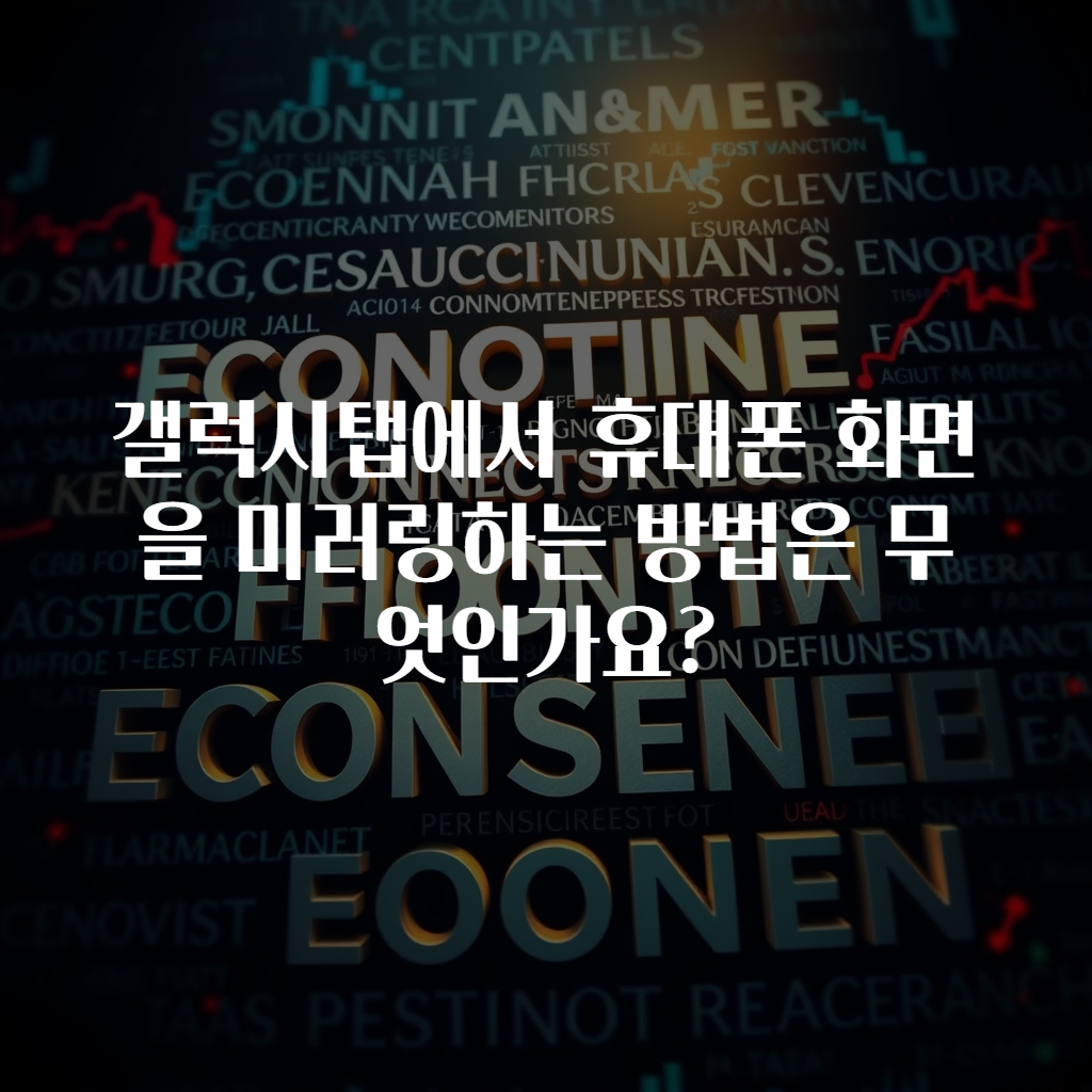 갤럭시탭에서 휴대폰 화면을 미러링하는 방법은 무엇인가요?
