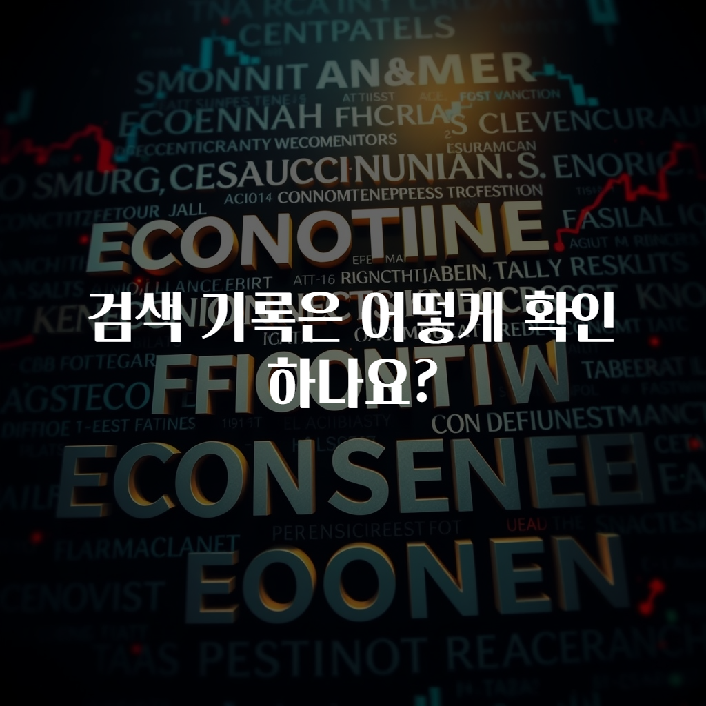 검색 기록은 어떻게 확인하나요?