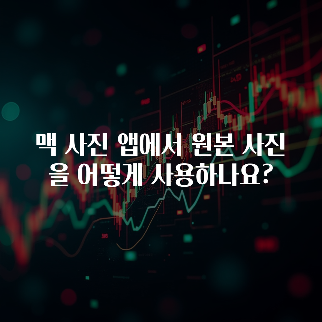 맥 사진 앱에서 원본 사진을 어떻게 사용하나요?