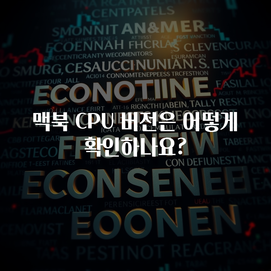 맥북 CPU 버전은 어떻게 확인하나요?