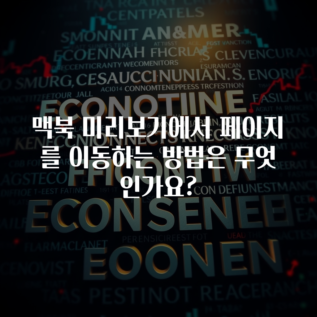 맥북 미리보기에서 페이지를 이동하는 방법은 무엇인가요?