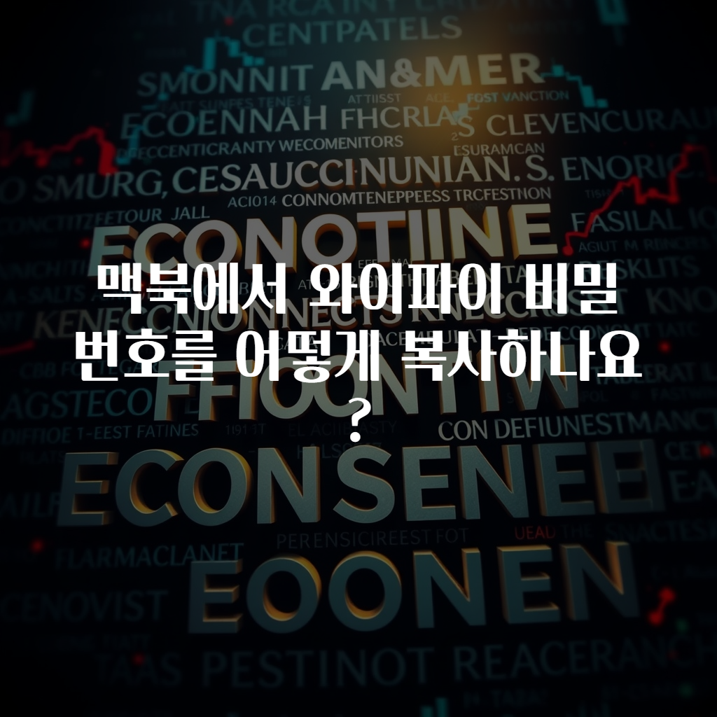 맥북에서 와이파이 비밀번호를 어떻게 복사하나요?