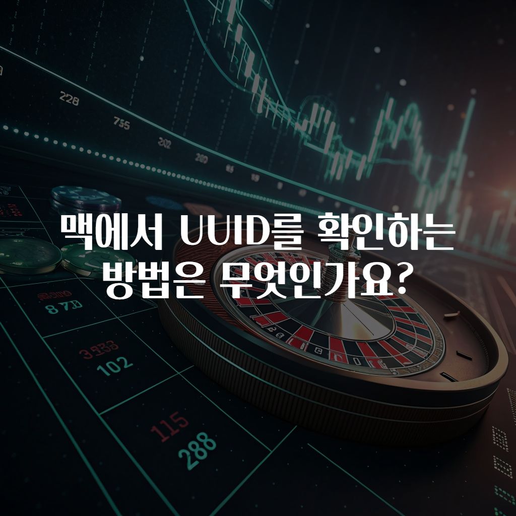맥에서 UUID를 확인하는 방법은 무엇인가요?