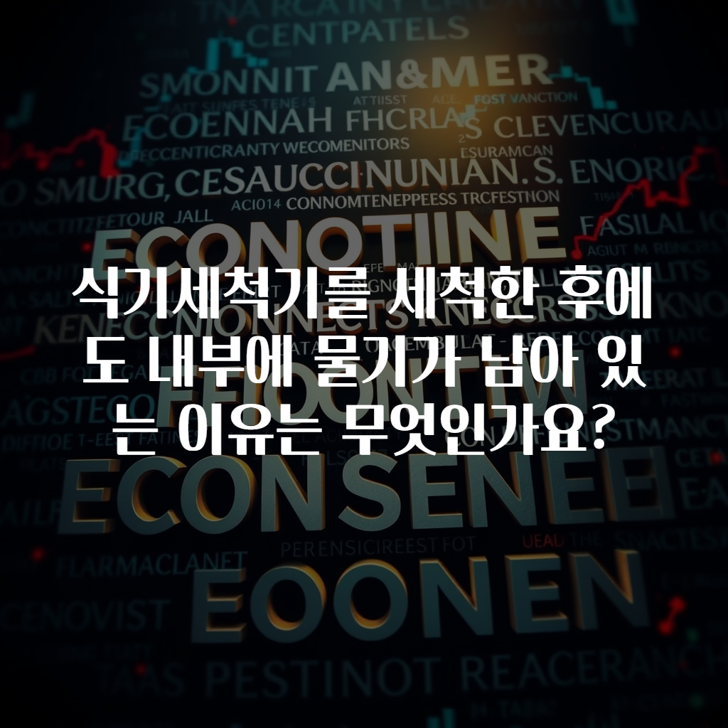 식기세척기를 세척한 후에도 내부에 물기가 남아 있는 이유는 무엇인가요?