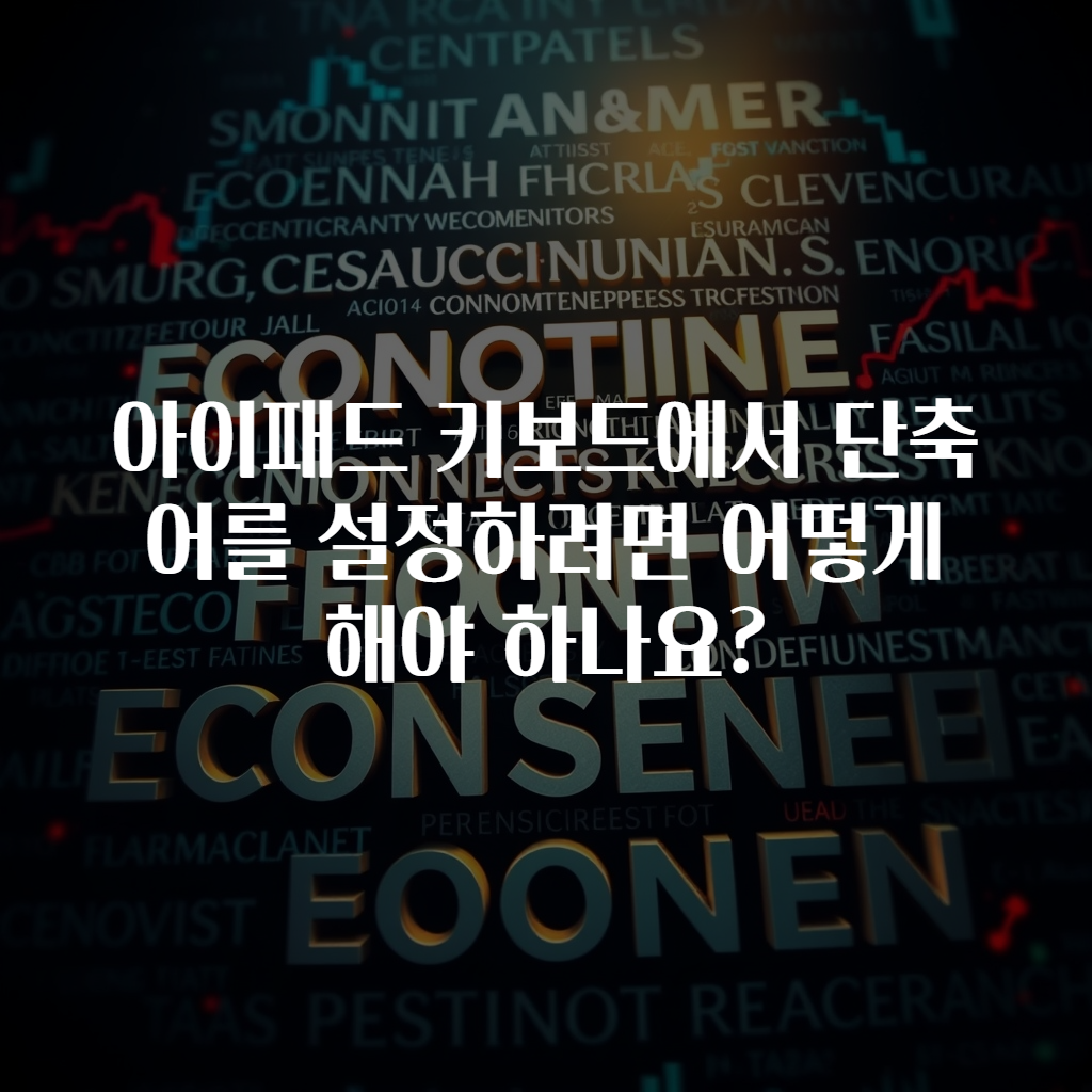 아이패드 키보드에서 단축어를 설정하려면 어떻게 해야 하나요?
