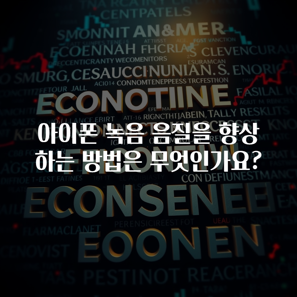 아이폰 녹음 음질을 향상하는 방법은 무엇인가요?
