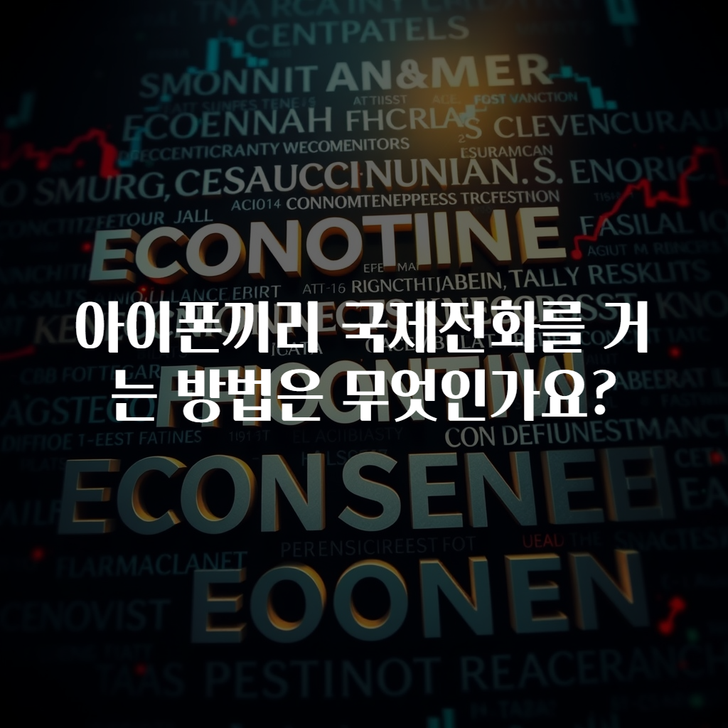아이폰끼리 국제전화를 거는 방법은 무엇인가요?