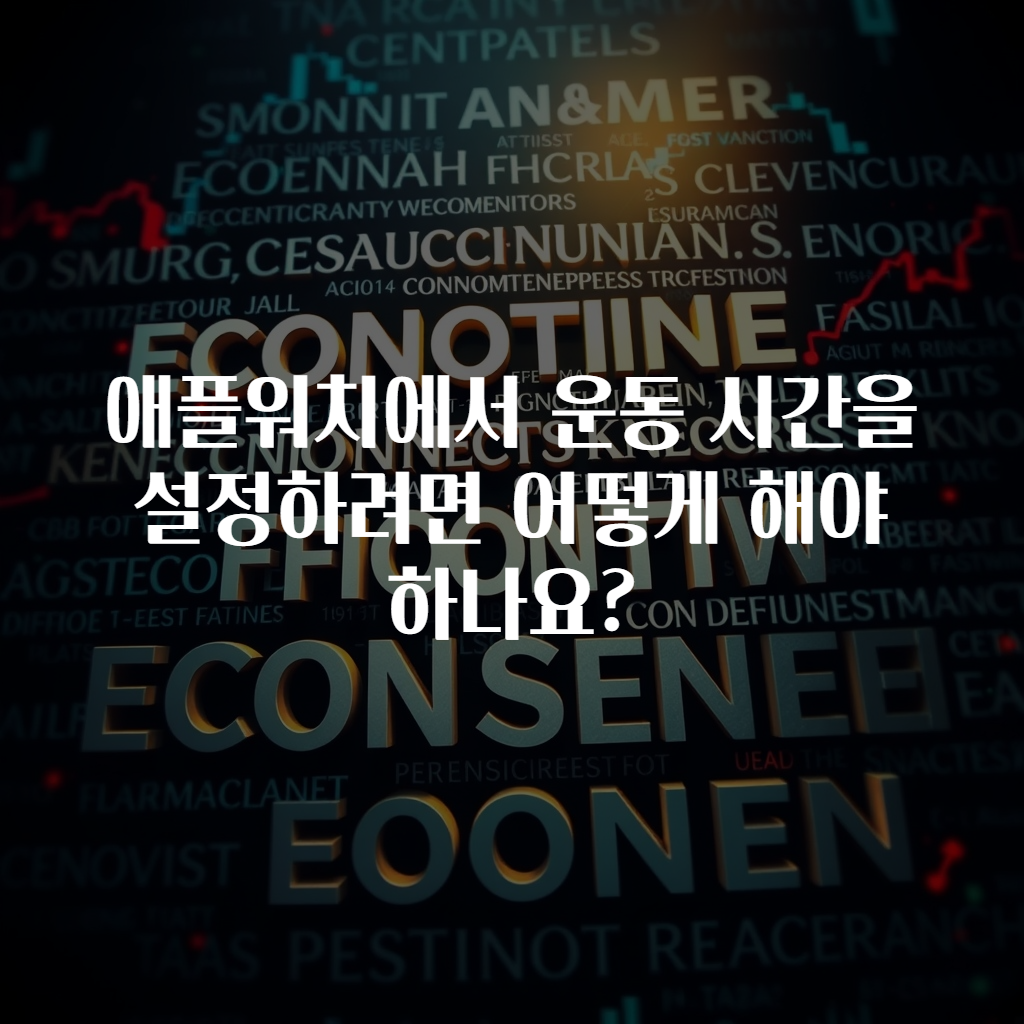 애플워치에서 운동 시간을 설정하려면 어떻게 해야 하나요?
