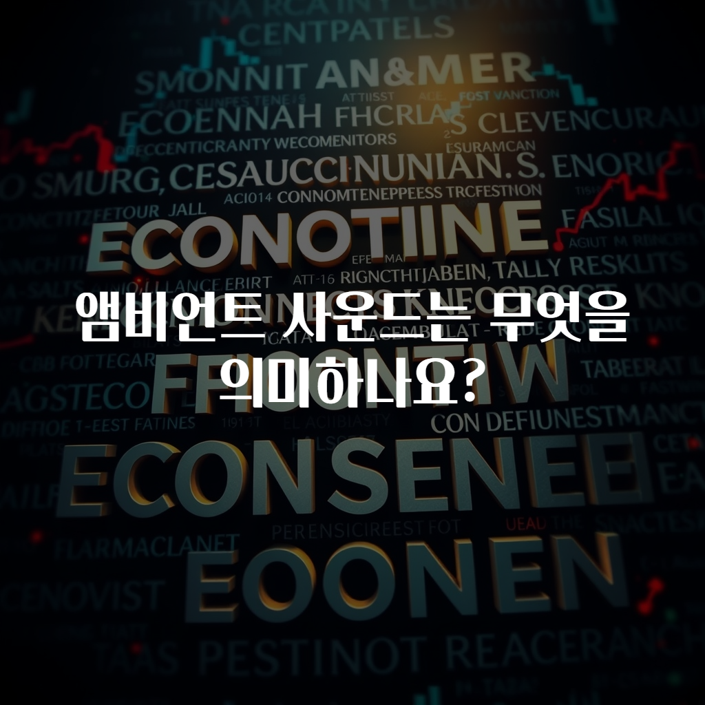 앰비언트 사운드는 무엇을 의미하나요?