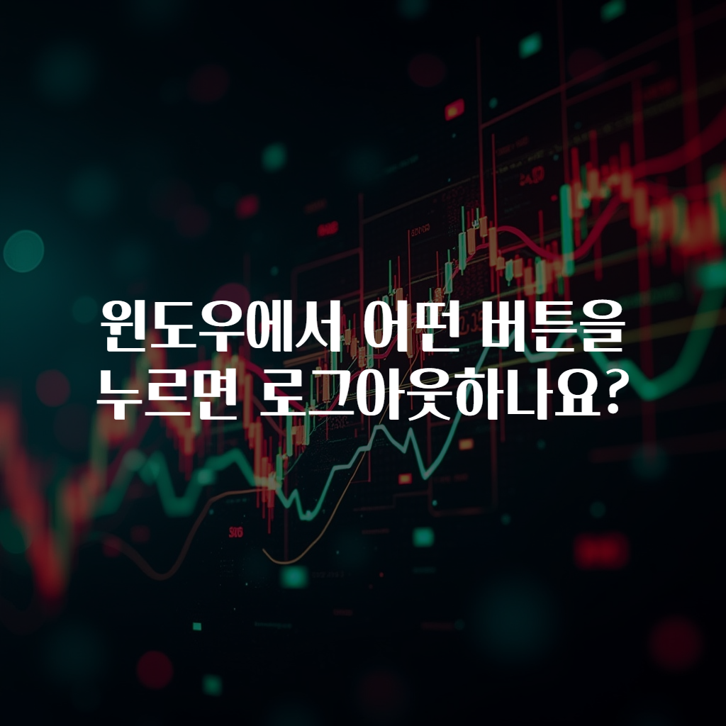 윈도우에서 어떤 버튼을 누르면 로그아웃하나요?