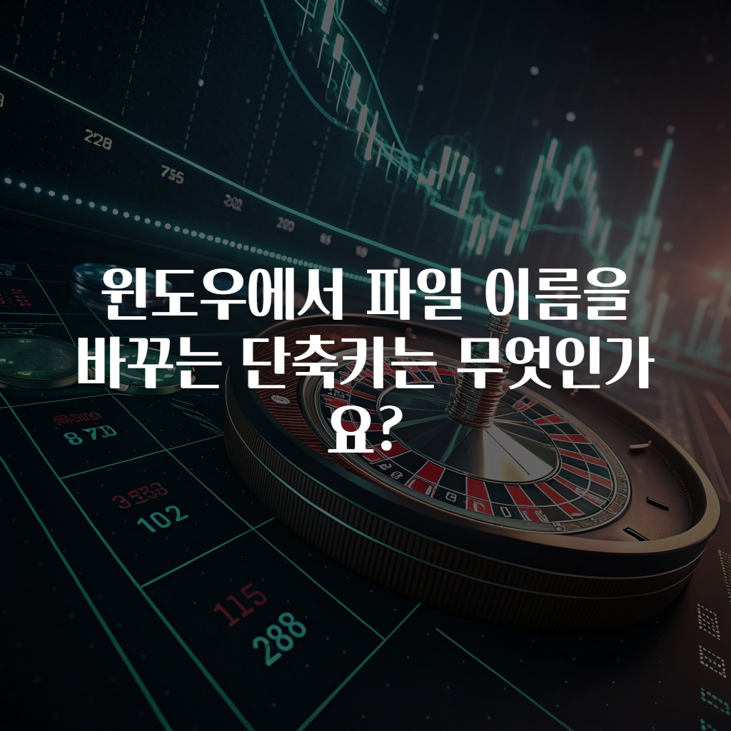 윈도우에서 파일 이름을 바꾸는 단축키는 무엇인가요?