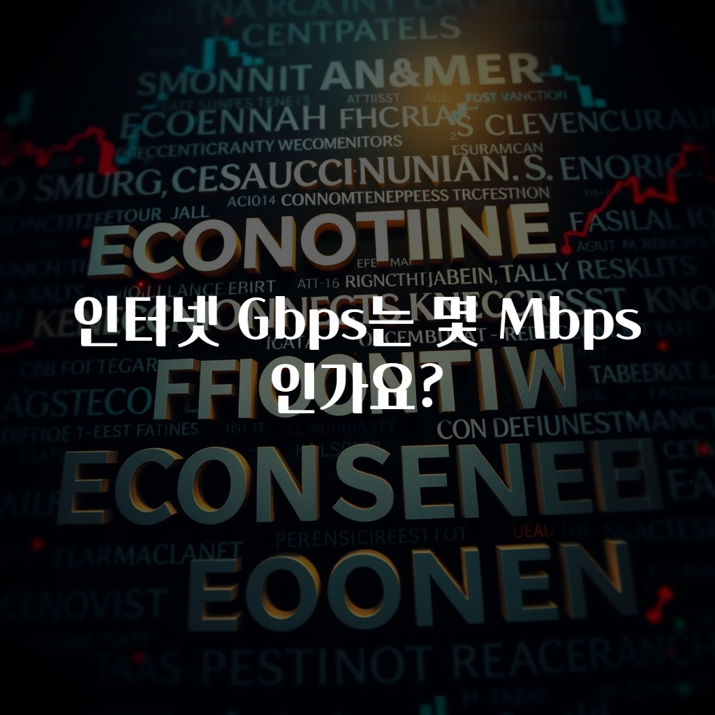 인터넷 Gbps는 몇 Mbps인가요?