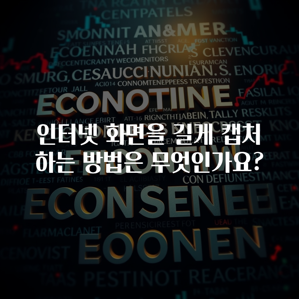 인터넷 화면을 길게 캡처하는 방법은 무엇인가요?