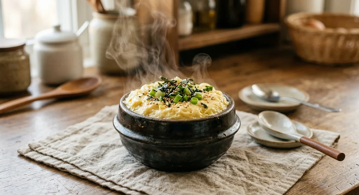 기름 없이 조리한 계란찜 한 그릇